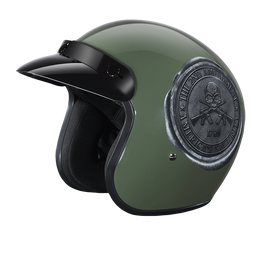 DOT Approved Daytona Cruiser Open Face Motorcycle Helmet - Men, Women & Youth - With Visor & Graphics - W/ 2nd Amendment Seal