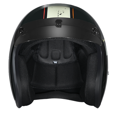 DOT Approved Daytona Cruiser Open Face Motorcycle Helmet - Men, Women & Youth - With Visor & Graphics - W/ Daytona 3th
