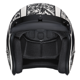 DOT Approved Daytona Cruiser Open Face Motorcycle Helmet - Men, Women & Youth - With Visor & Graphics - W/ Graffiti