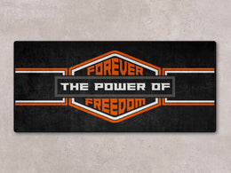 Motorcycle Mat for Cruiser - Touring - Sport Motorcycle " Forever The Power of Freedom " - MM711
