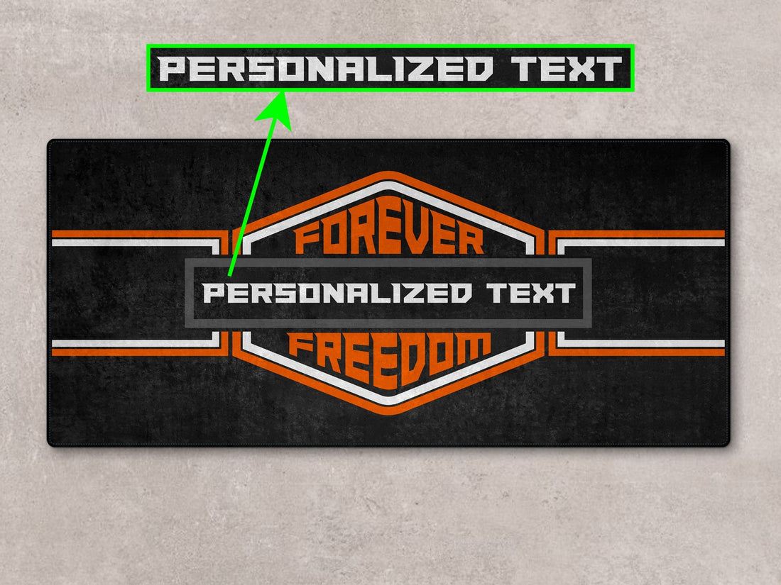 Motorcycle Mat for Cruiser - Touring - Sport Motorcycle " Forever The Power of Freedom " - MM711