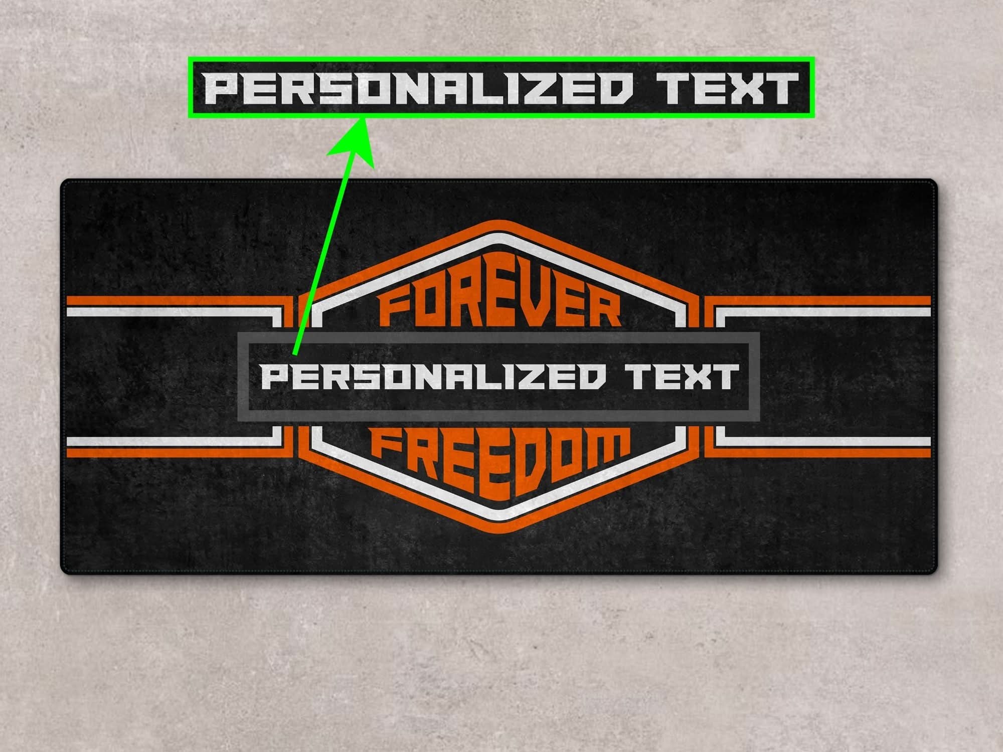 Motorcycle Mat for Cruiser - Touring - Sport Motorcycle " Forever The Power of Freedom " - MM711