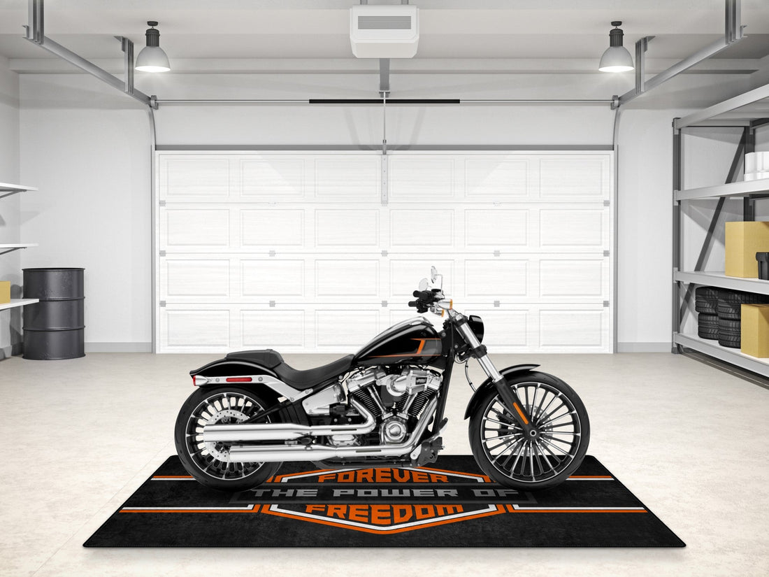 Motorcycle Mat for Cruiser - Touring - Sport Motorcycle " Forever The Power of Freedom " - MM711