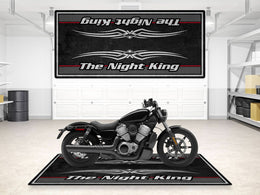 Motorcycle Mat for Cruiser Motorcycle "The Night King" - MM73