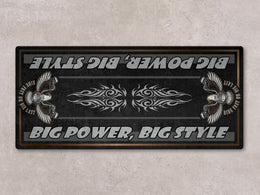 Motorcycle Mat for Cruiser Motorcycle "Big Power, Big Style" - MM735