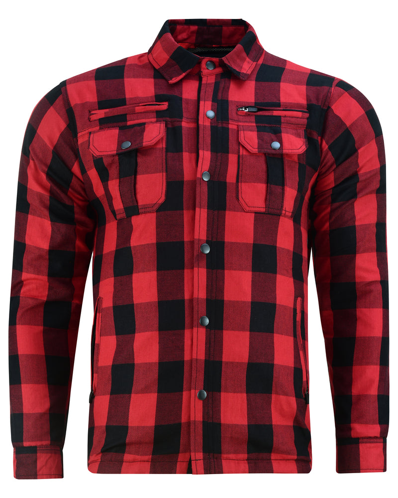 Alpha Check Men's Plaid Flannel Shirt - Blue and Black Shaded Flannel Renegade Classics