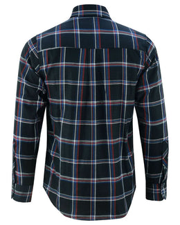 Alpha Check Men's Bold Plaid Flannel Shirt - Black, Red, and Blue Flannel Renegade Classics