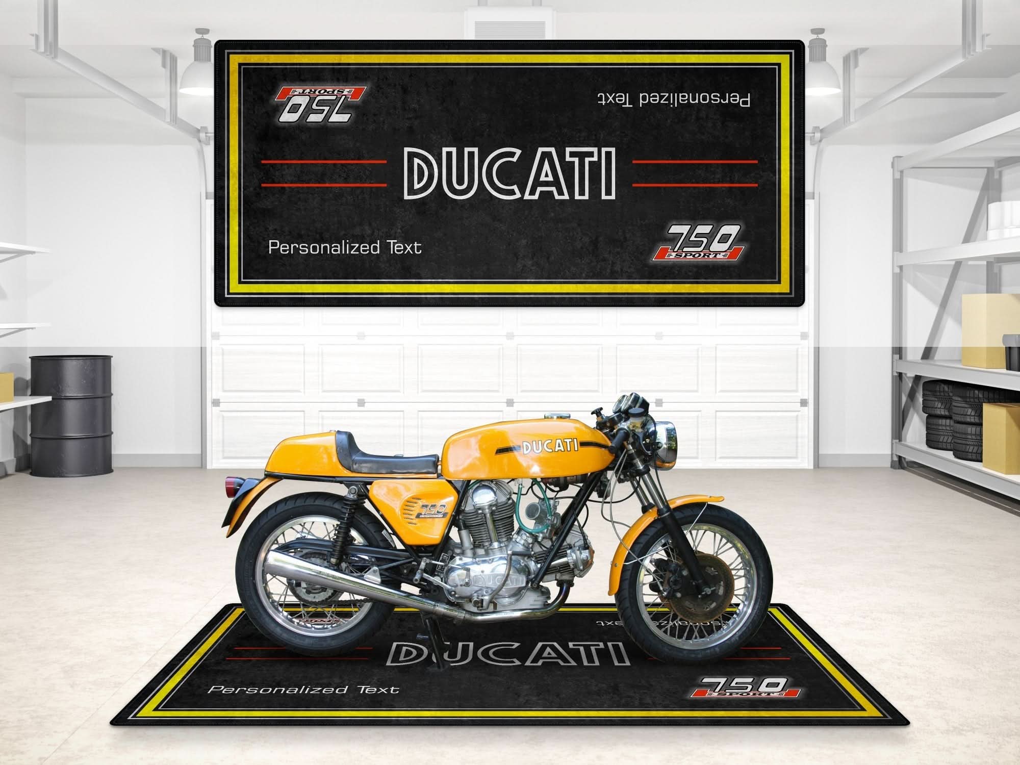 Designed Pit Mat for Ducati Classic 75 Sport Motorcycle - MM7223