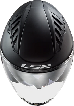 Copter Solid Open Face Motorcycle Helmet W/ SunShield Matte Black Helmets LS2 Helmets