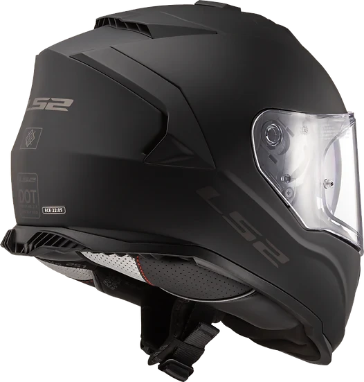 Assault Solid Full Face Motorcycle Helmet W/ SunShield Matte Black Helmets LS2 Helmets