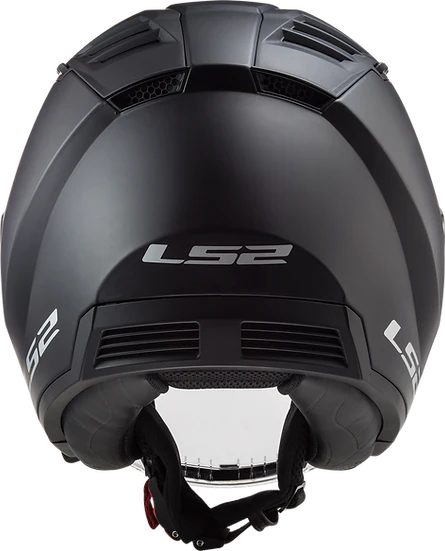 Copter Solid Open Face Motorcycle Helmet W/ SunShield Matte Black Helmets LS2 Helmets