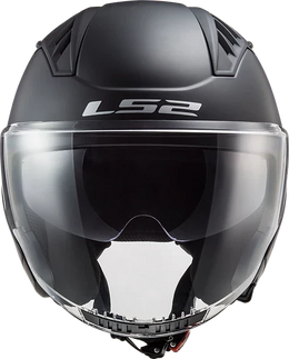 Copter Solid Open Face Motorcycle Helmet W/ SunShield Matte Black Helmets LS2 Helmets