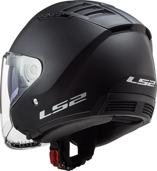 Copter Solid Open Face Motorcycle Helmet W/ SunShield Matte Black Helmets LS2 Helmets