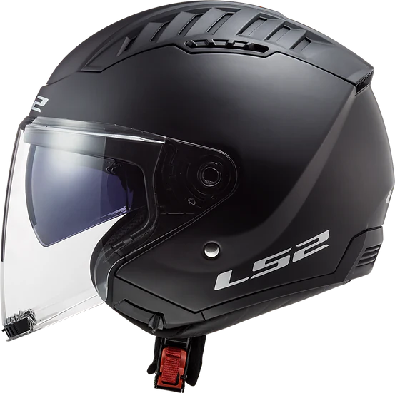 Copter Solid Open Face Motorcycle Helmet W/ SunShield Matte Black Helmets LS2 Helmets