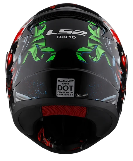 Rapid II Happy Dreams Full Face Motorcycle Helmet Gloss Black Helmets LS2 Helmets