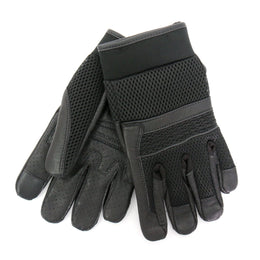 Hot Leathers GVM1027 Men's Mesh and Leather Gloves with Piping