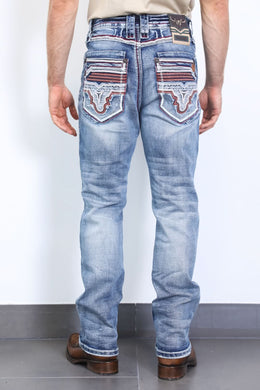 Holt Men's Blue Slim Boot Cut Jeans