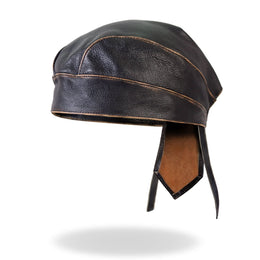 Hot Leathers Brown Rub-Off Seam Medium Weight Leather Headwrap HWL1008