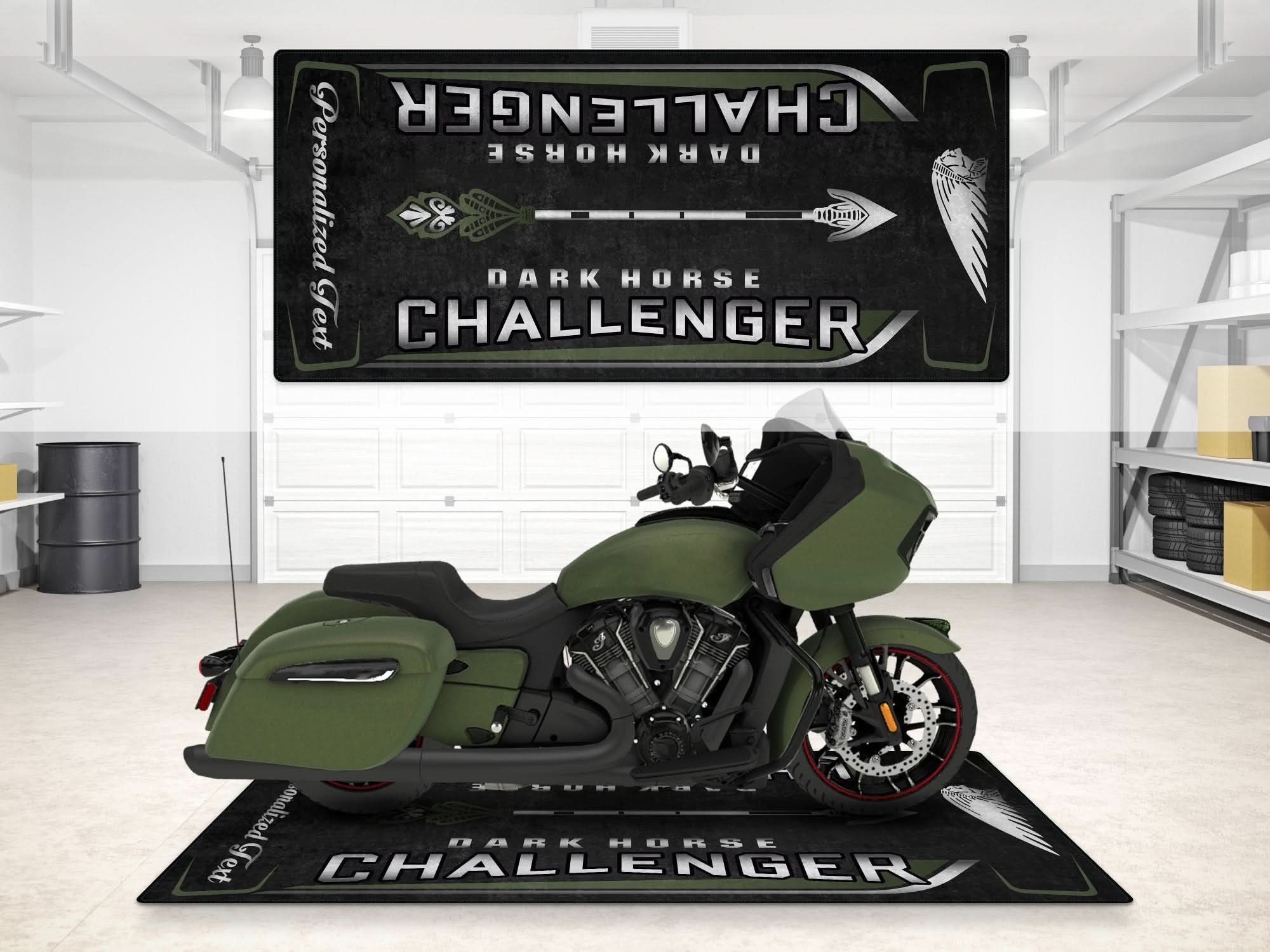 Designed Pit Mat for Indian Challenger Dark Horse Motorcycle - MM7332