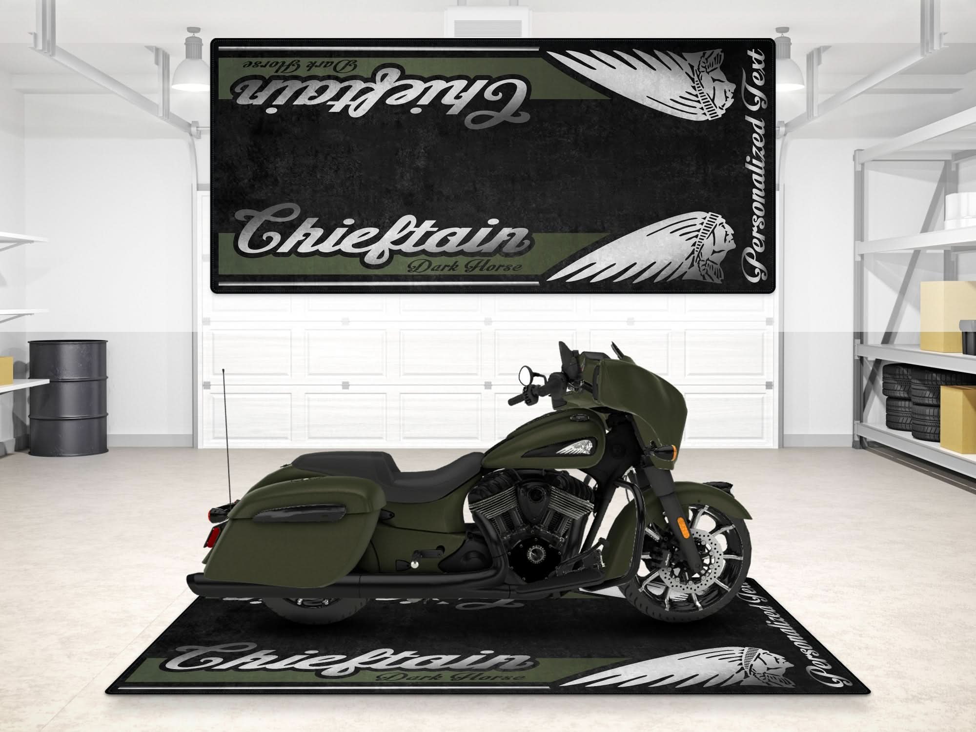 Designed Pit Mat for Indian Chieftain Dark Horse Motorcycle - MM7328
