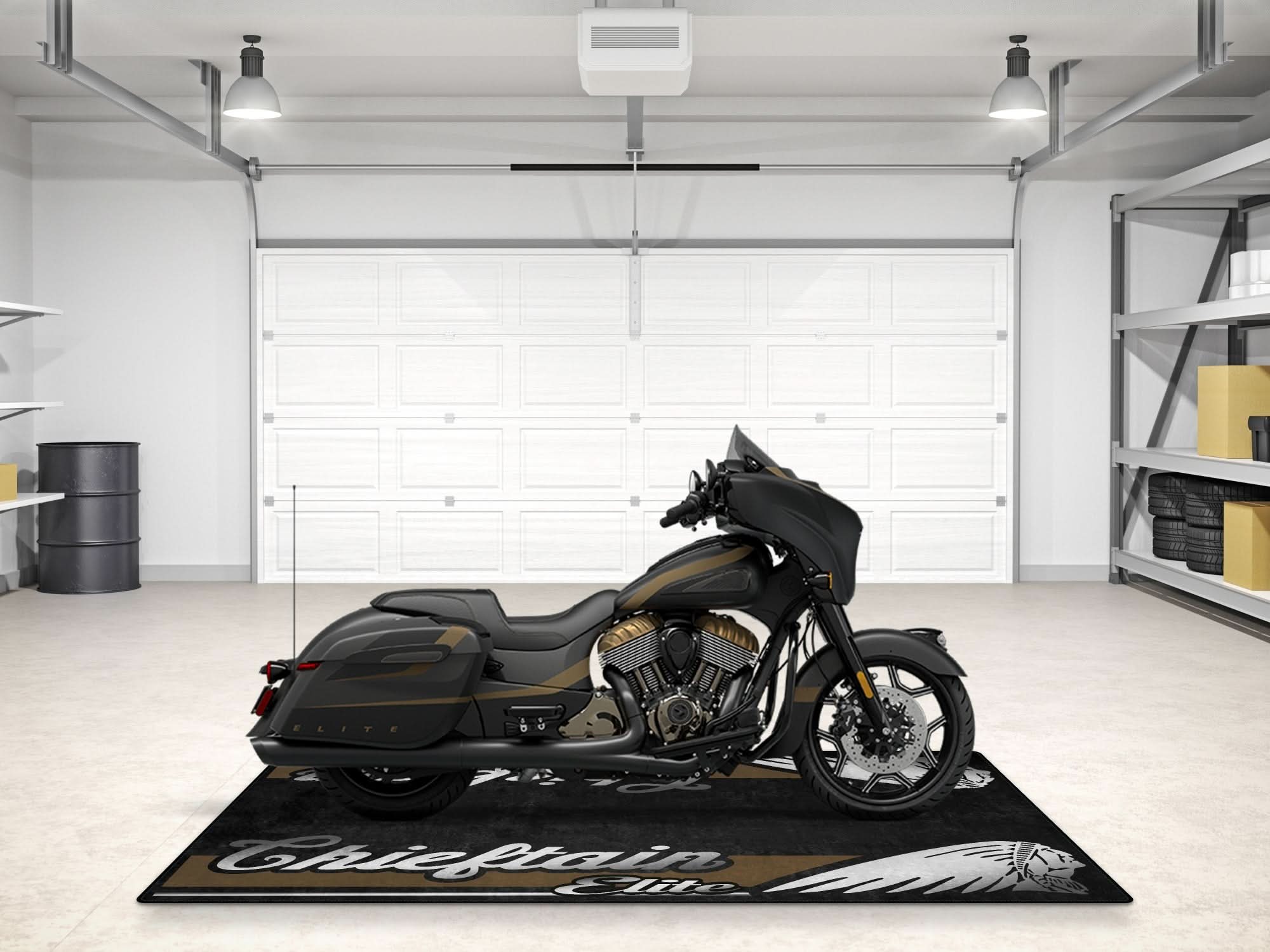 Designed Pit Mat for Indian Chieftain Elite Motorcycle - MM733
