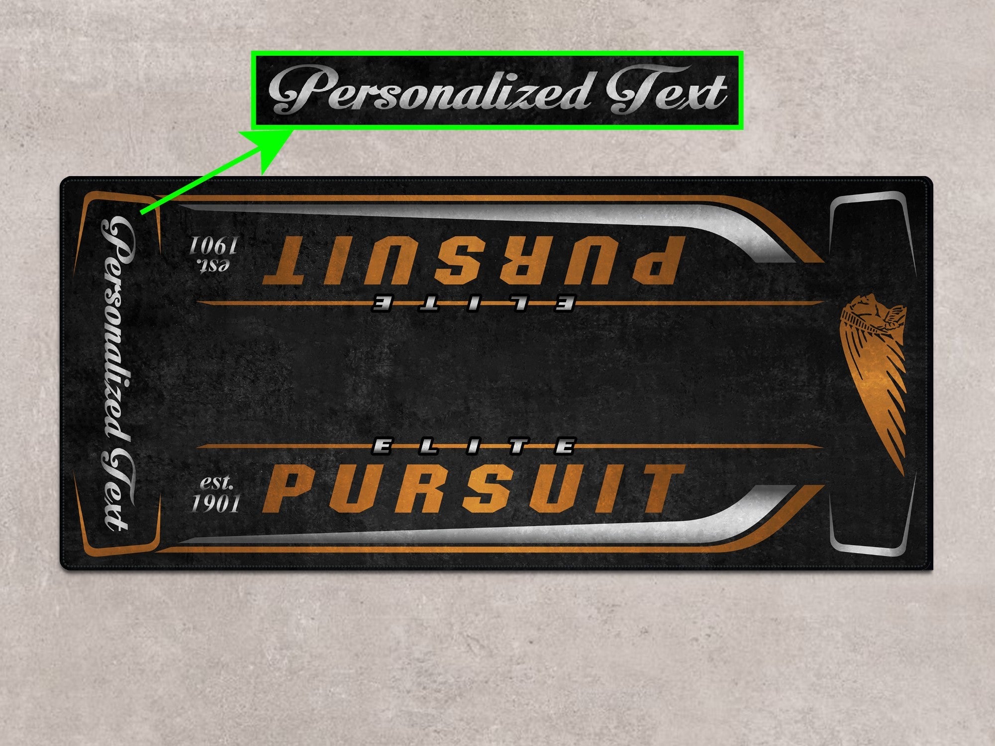 Designed Pit Mat for Indian Pursuit Elite Motorcycle - MM734