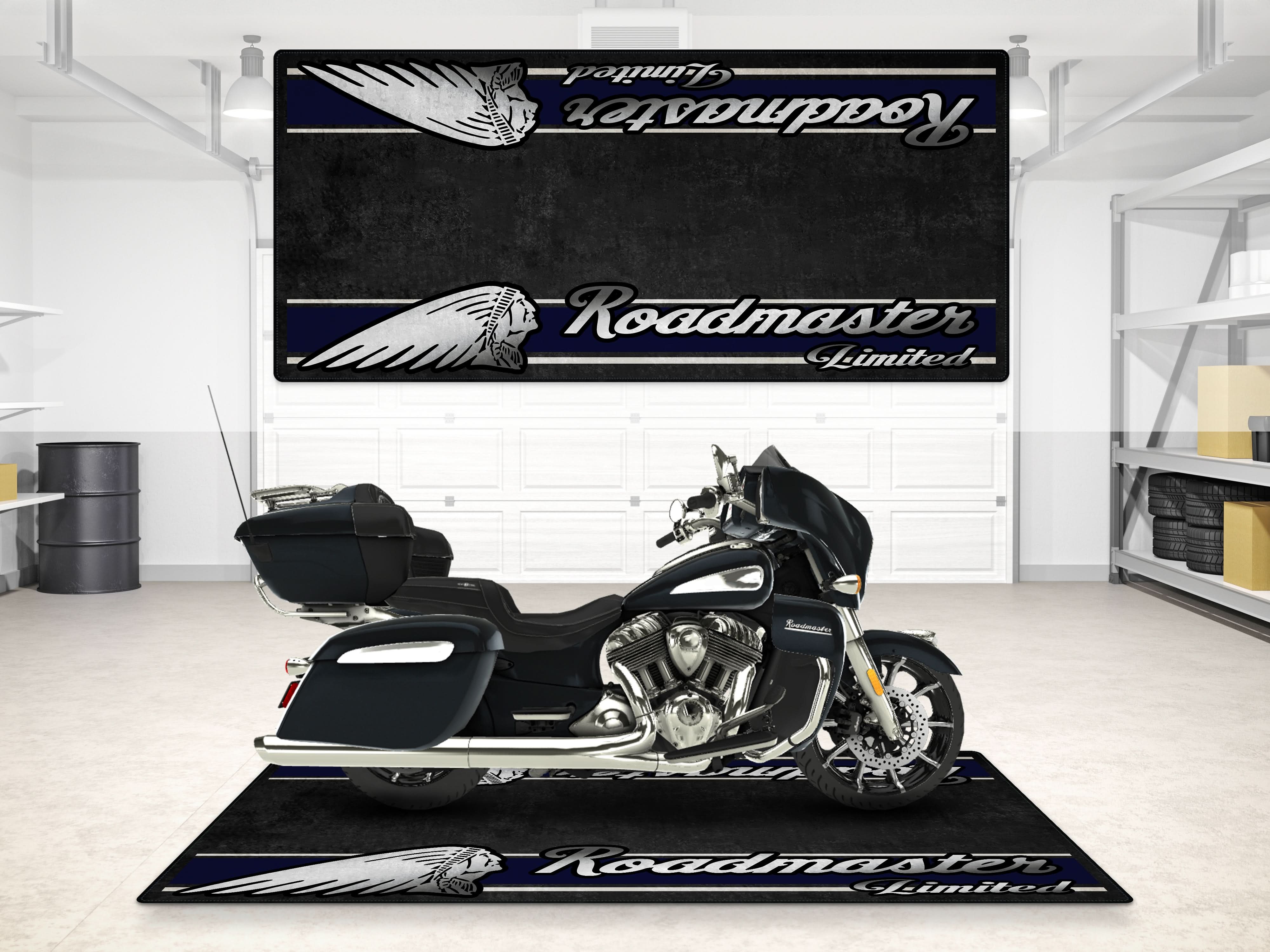Designed Pit Mat for Indian Roadmaster Limited Motorcycle - MM7336