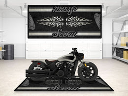 Designed Pit Mat for Indian Scout Bobber Motorcycle - MM7321