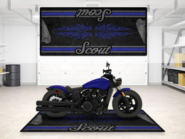 Designed Pit Mat for Indian Scout Bobber Sixty Motorcycle - MM732
