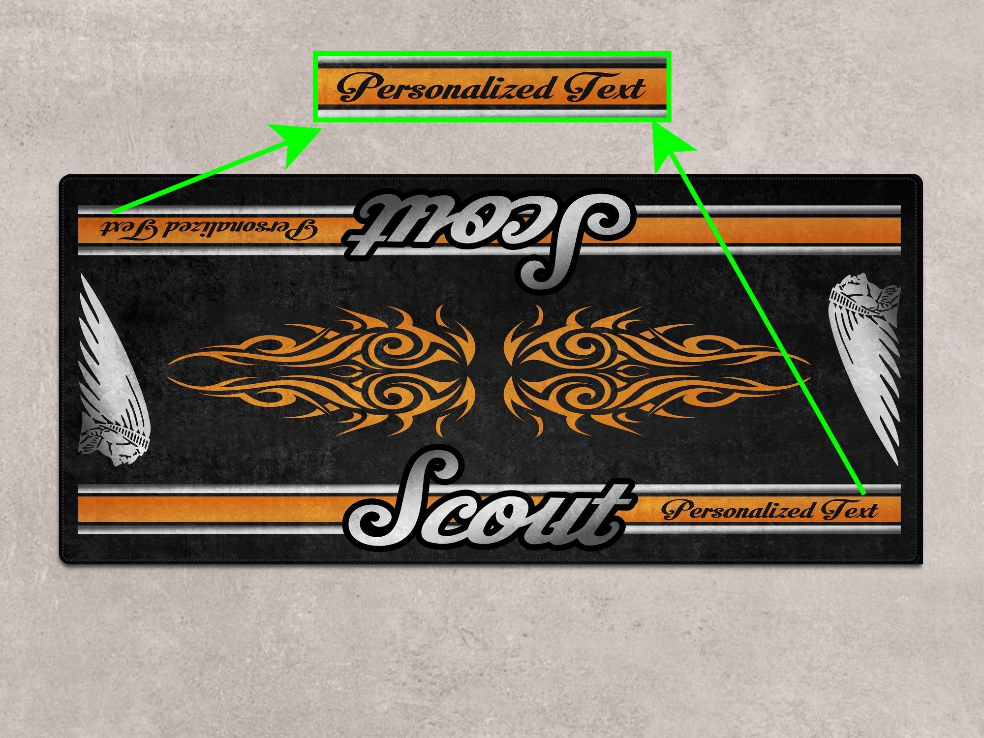 Designed Pit Mat for Indian Scout Motorcycle - MM7323
