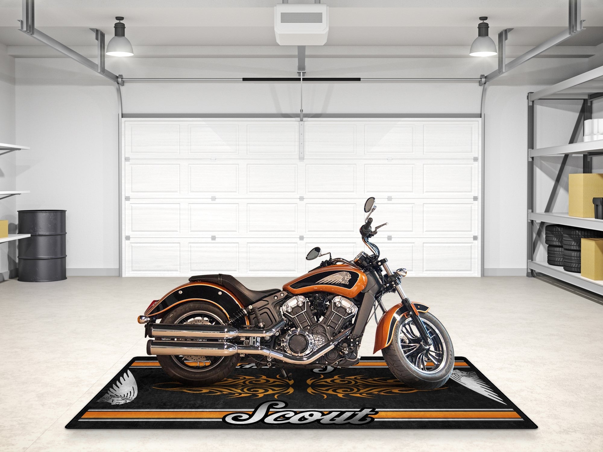 Designed Pit Mat for Indian Scout Motorcycle - MM7323