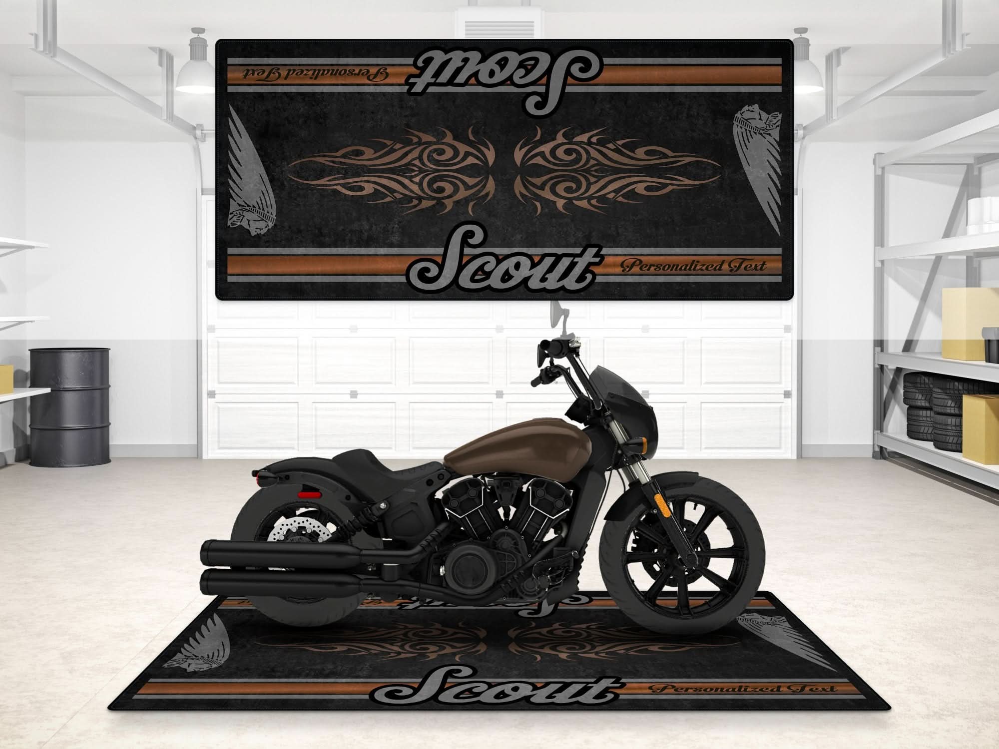 Designed Pit Mat for Indian Scout Rogue Sixty Motorcycle - MM7324