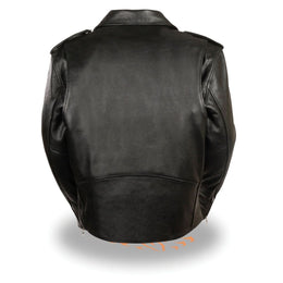 Milwaukee Leather LKM1781 Men's The Legend Classic Black Premium Leather Motorcycle Jacket w/ Quilted Liner