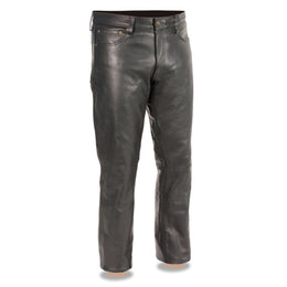 Milwaukee Leather | Classic Fit 5 Pocket Leather Pants for Men - Premium Leather Motorcycle Riding Pants - LKM5790