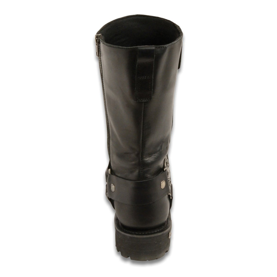 Milwaukee Leather MBM9060W Men's Black Wide-Width 11-inch Classic Harness Square Toe Boots
