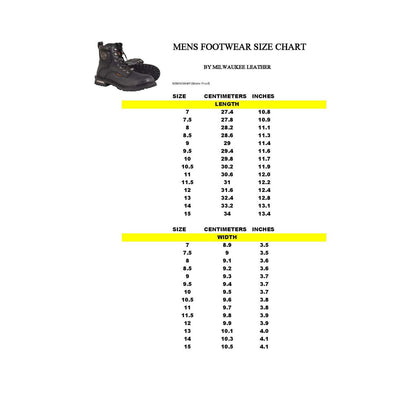 Milwaukee Leather Men's Black Leather Wide Width 6-Inch Lace-Up Logger Waterproof Motorcycle Boots MBM9096WP