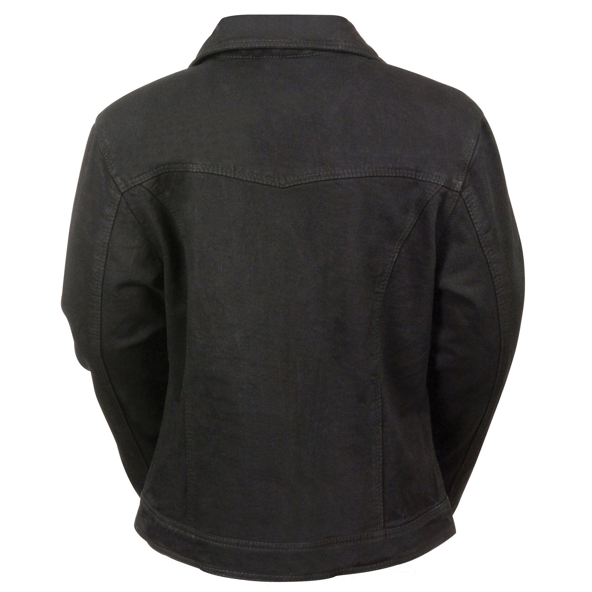 Milwaukee Leather MDL2000 Ladies Black Denim Jacket with Studded Spikes