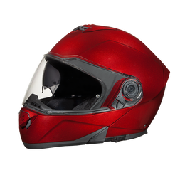 Daytona Glide Modular Motorcycle Helmet - DOT Approved, Bluetooth Ready, Dual Visor, Men/Women/Youth - Black Cherry