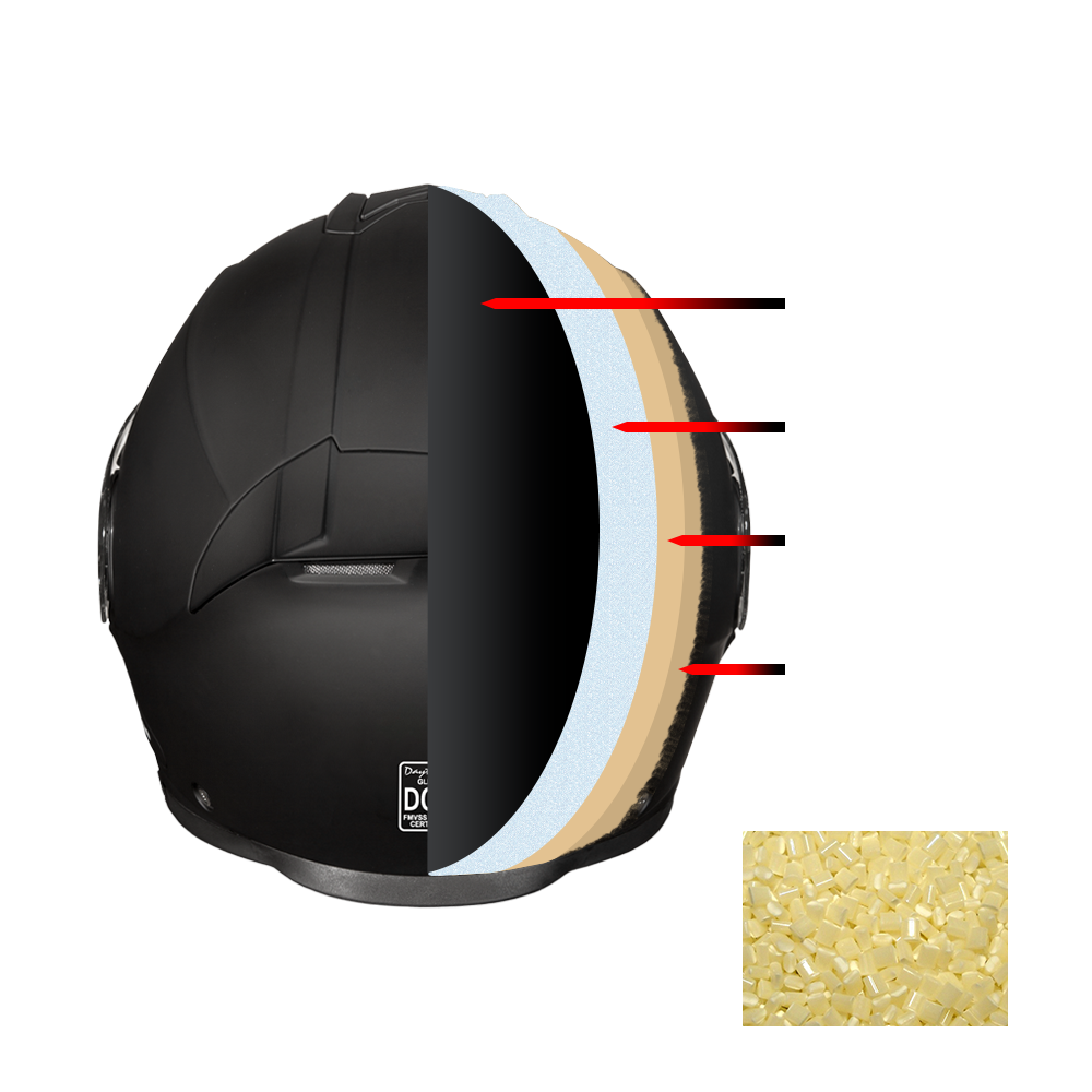 Daytona Glide Modular Motorcycle Helmet - DOT Approved, Bluetooth Ready, Dual Visor, Men/Women/Youth - W/ Liberty