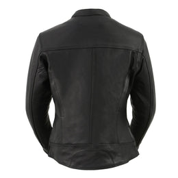 Milwaukee Leather MLL2552 Women's Premium Black Leather Motorcycle Rider Jacket w/ Cool-Tec Leather Treatement