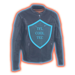 Milwaukee Leather MLM1502 Men's Black Premium Leather Vented Motorcycle Biker Jacket w/ Cool-Tec Leather Treatment Tech