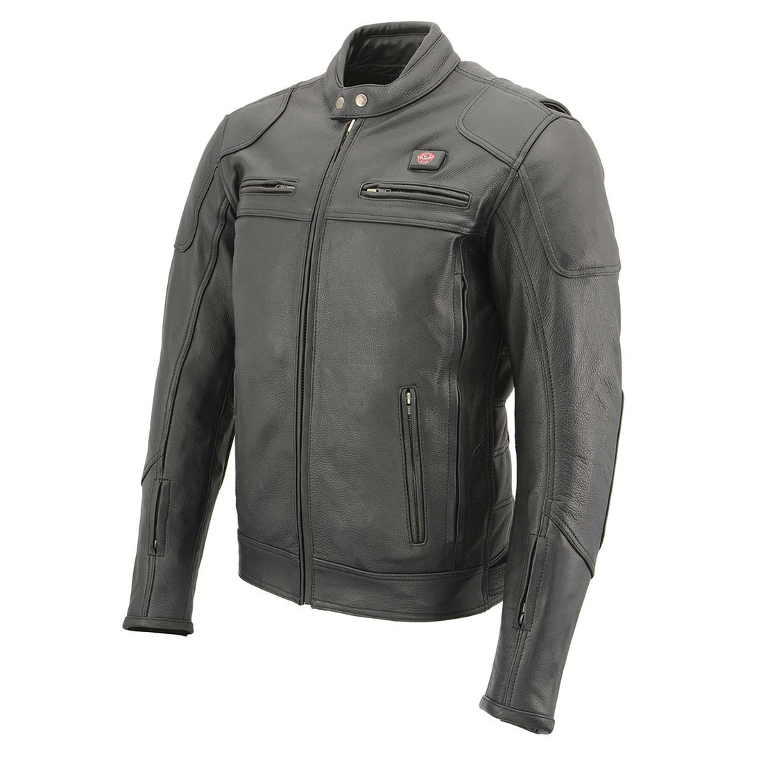 Milwaukee Leather MLM1526 Men's Stay Cool Black Premium Leather Sporty Motorcycle Jacket w/ Cool-Tec Leather Treatement