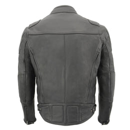 Milwaukee Leather MLM1514SET All Season Black Premium Leather Motorcycle Riders Jacket w/ Heated and Cool-Tec Technology