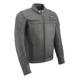Milwaukee Leather MLM1514SET All Season Black Premium Leather Motorcycle Riders Jacket w/ Heated and Cool-Tec Technology