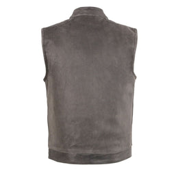 Milwaukee Leather MLM3513 Men's Premium Leather Club-Style Motorcycle Vest w/ Snaps and Zipper Closure