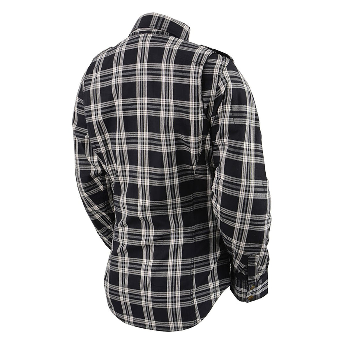 Milwaukee Leather MPL2600 Women’s Plaid Flannel Biker Shirt w/ CE Approved Armor - Reinforced w/ Aramid Fiber