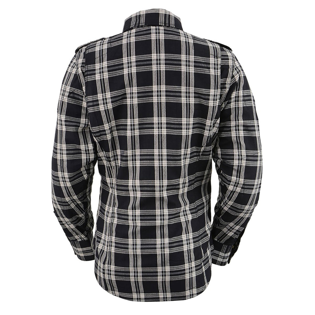 Milwaukee Leather MPL2600 Women’s Plaid Flannel Biker Shirt w/ CE Approved Armor - Reinforced w/ Aramid Fiber