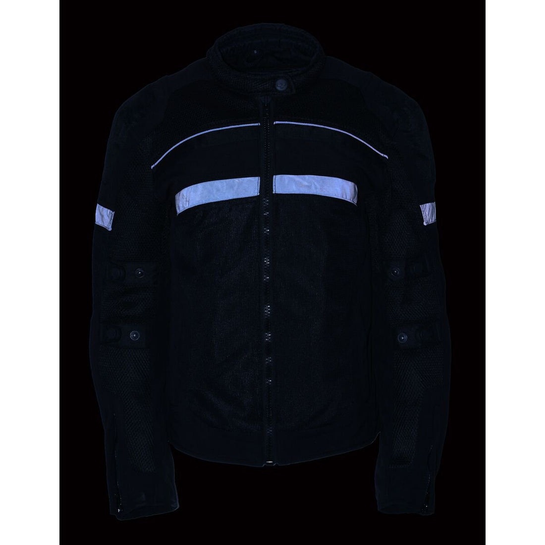 Milwaukee Leather MPL2775 Black Armored Textile Motorcycle Jacket for Women - All Season Jacket w/ Removable Liner