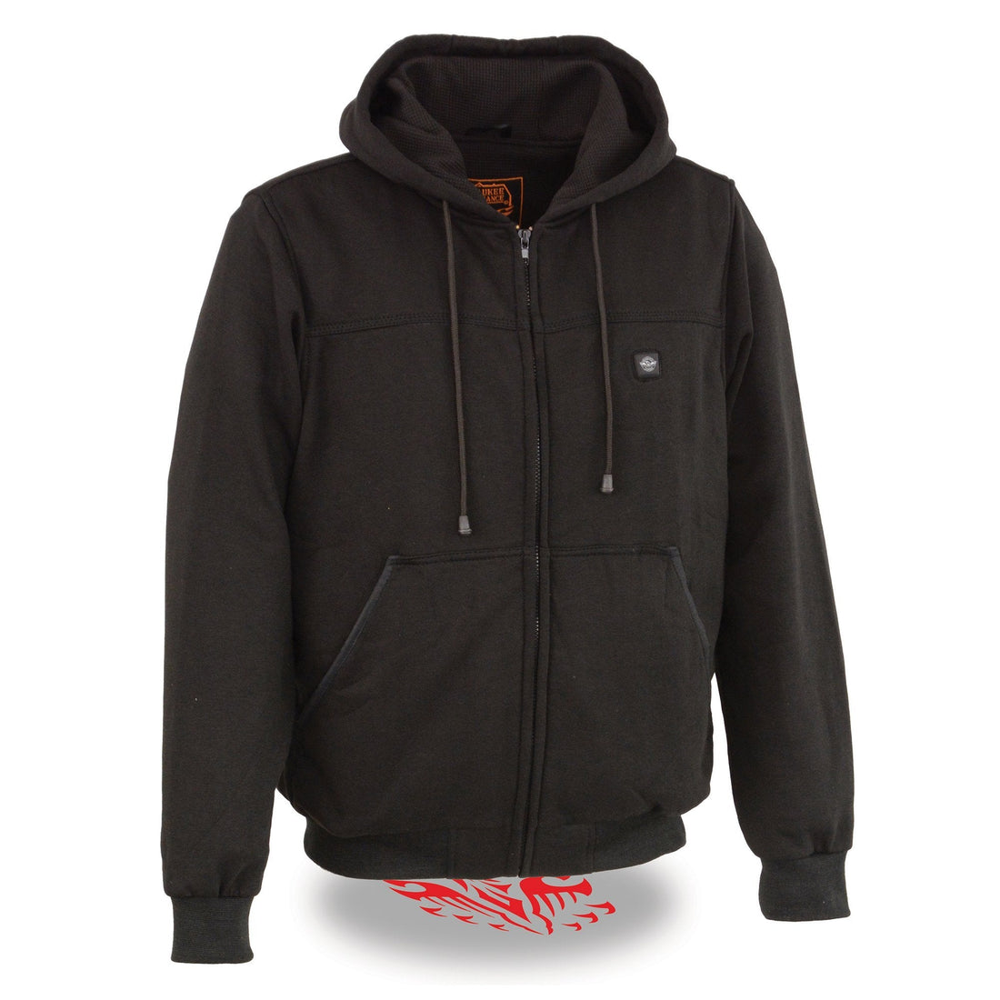 NexGen Heat MPM1713SET Men's Fiery Black Heated Sweatshirt Jacket Hoodie for Winter w/Battery Pack
