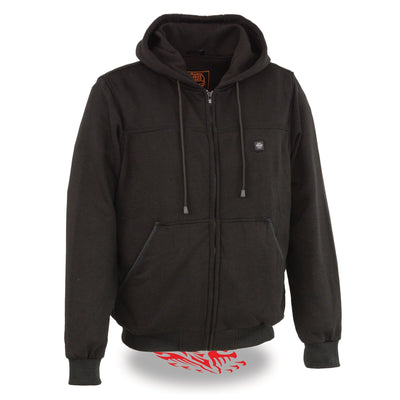 NexGen Heat MPM1713SET Men's Fiery Black Heated Sweatshirt Jacket Hoodie for Winter w/Battery Pack